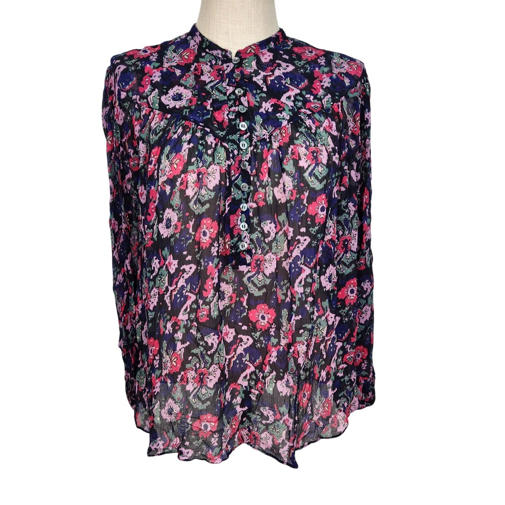Isabel Marant Etoile Kiledia Floral Viscose Blouse Multicolor‎ Size 40 US Size 8